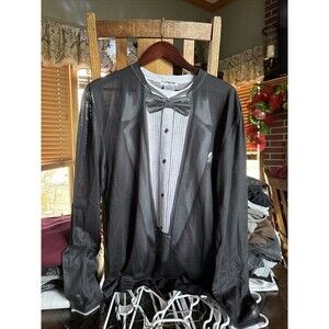 FauxReal PhotoRealistic Tuxedo Shirt Long Sleeve Sz XL MENS SHIRT